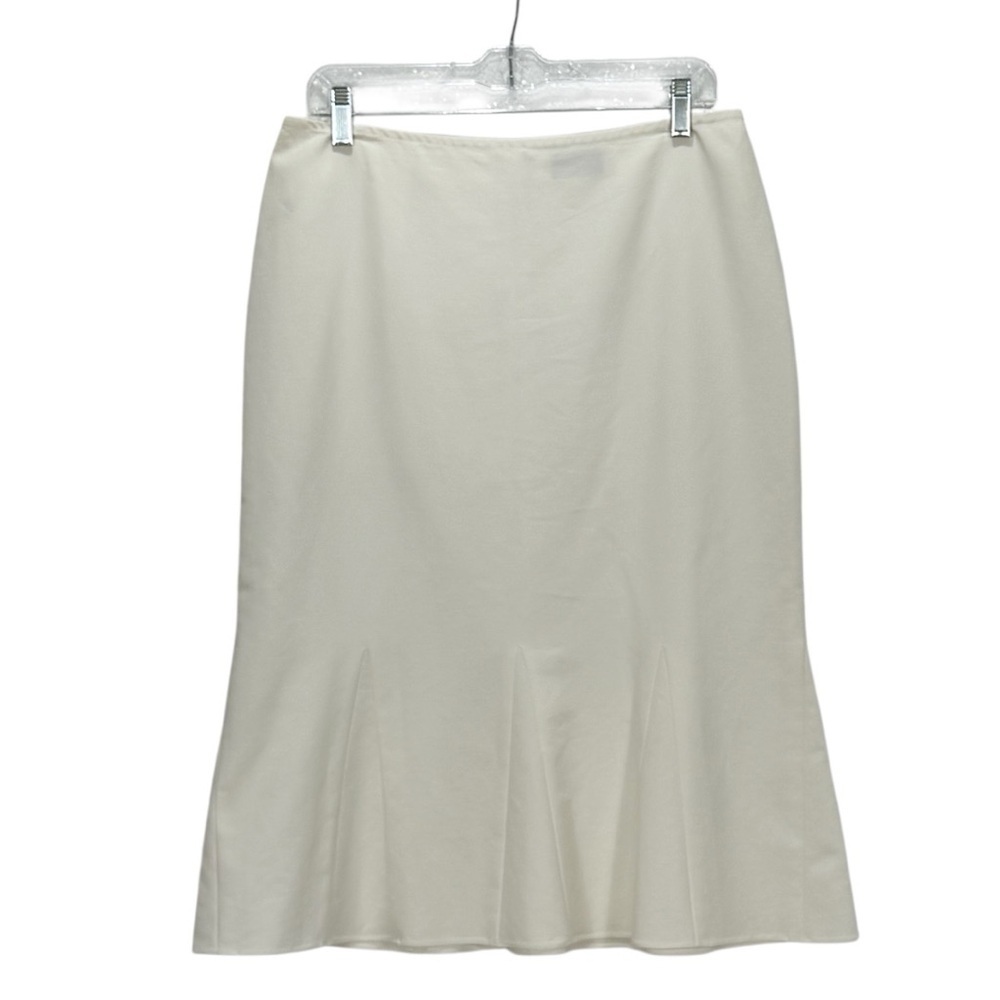 Yeohlee New York Cream Cotton Midi Skirt Women’s Size 10 – Made in USA